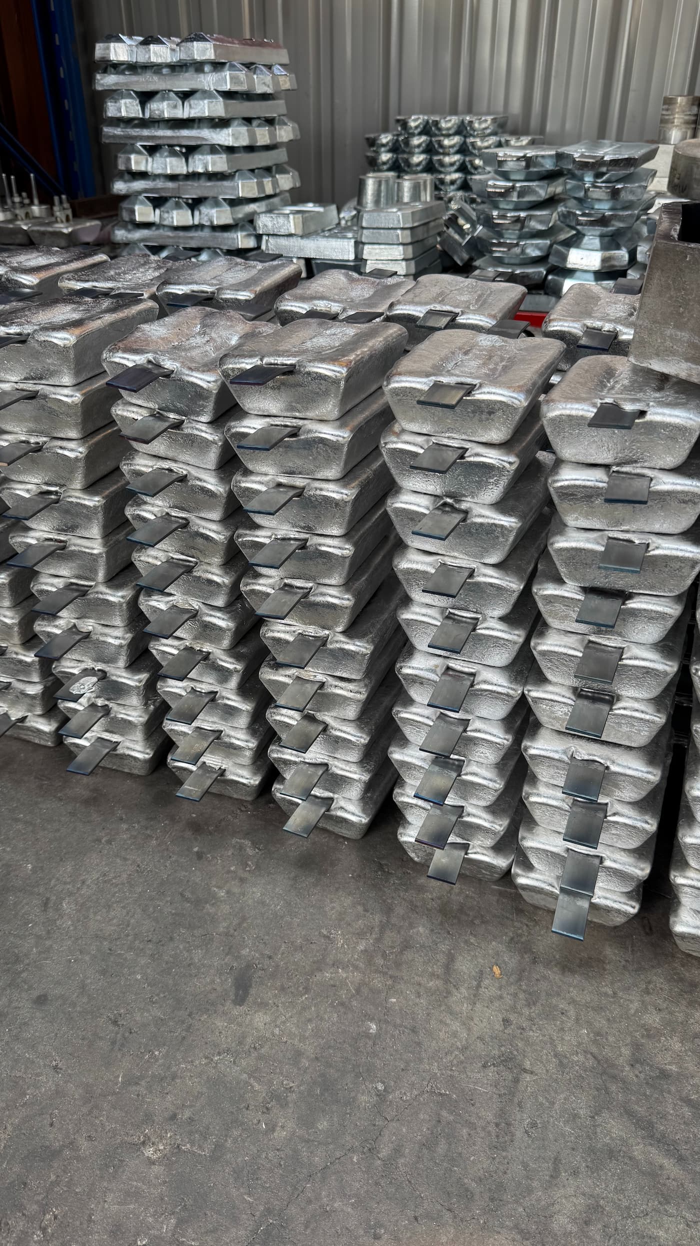 A stack of weld on anodes, available in zinc or aluminium.